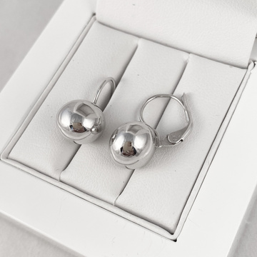 Stříbrné náušnice koule 10mm na klapku